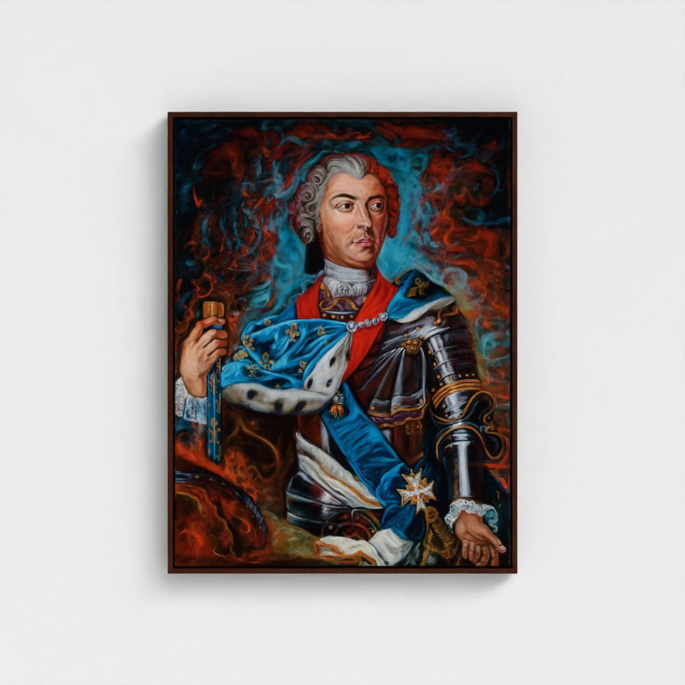 prodigi-media-sync:v1:Arrested:framed-canvas/brown/headon