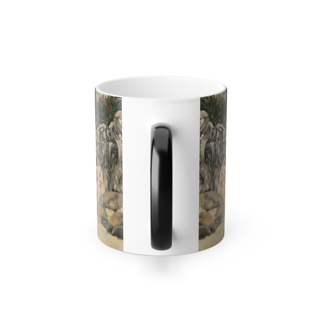 Eros Beach In Hot Water changing mug, 11oz