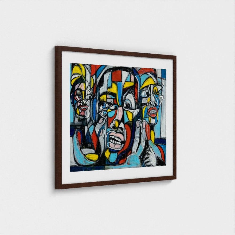 prodigi-media-sync:v1:Big City Girls:classic-framed-mat/brown/angled