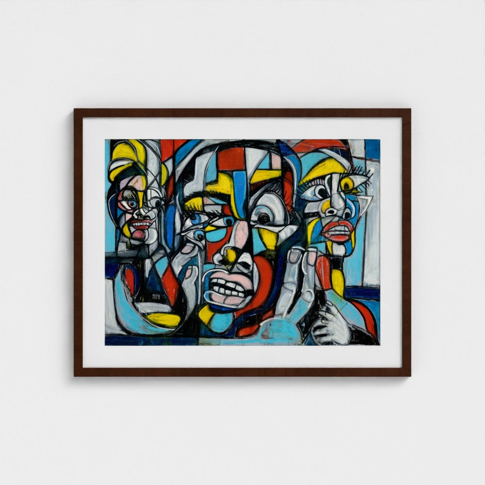 prodigi-media-sync:v1:Big City Girls:classic-framed-mat/brown/headon