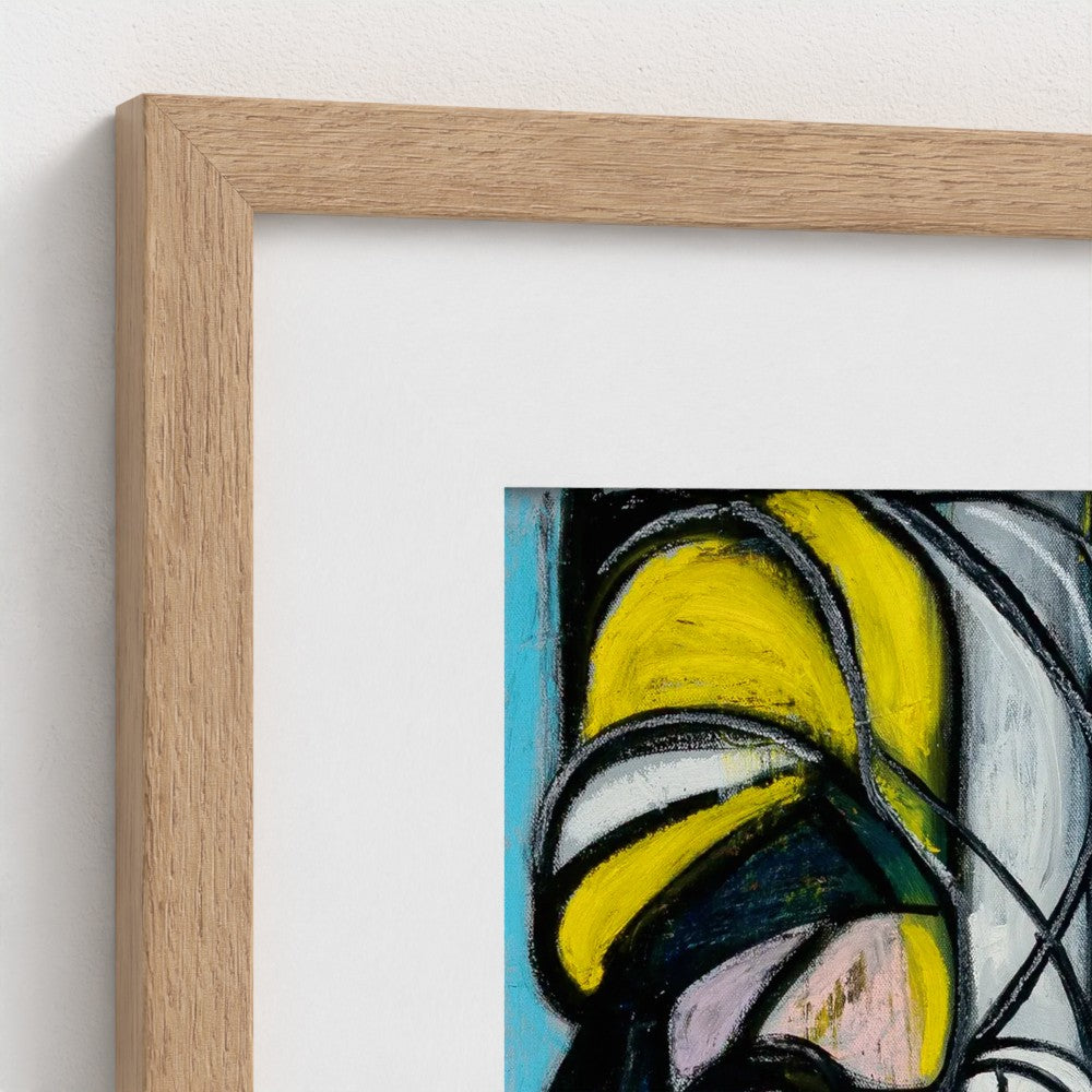 prodigi-media-sync:v1:Big City Girls:classic-framed-mat/natural/closeup