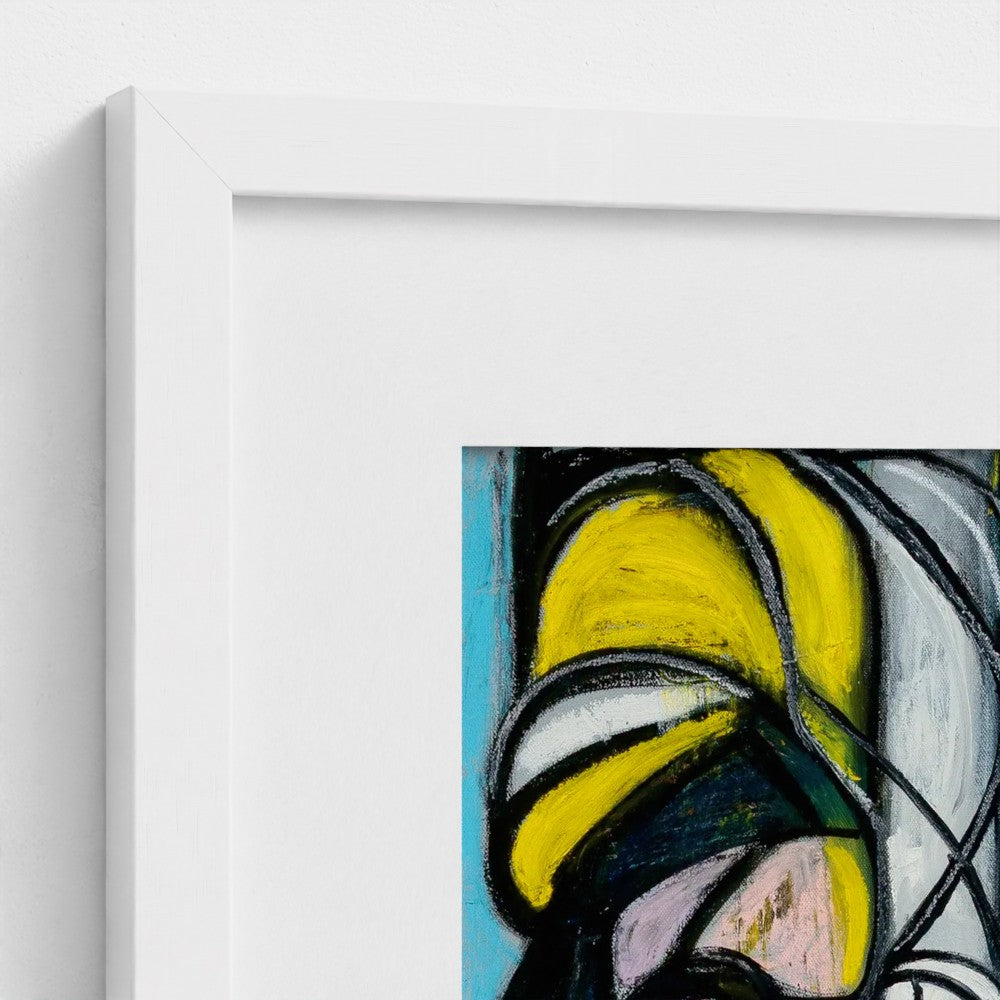 prodigi-media-sync:v1:Big City Girls:classic-framed-mat/white/closeup