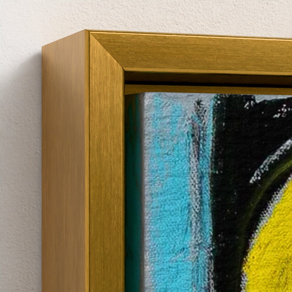 prodigi-media-sync:v1:Big City Girls:framed-canvas/gold/closeup