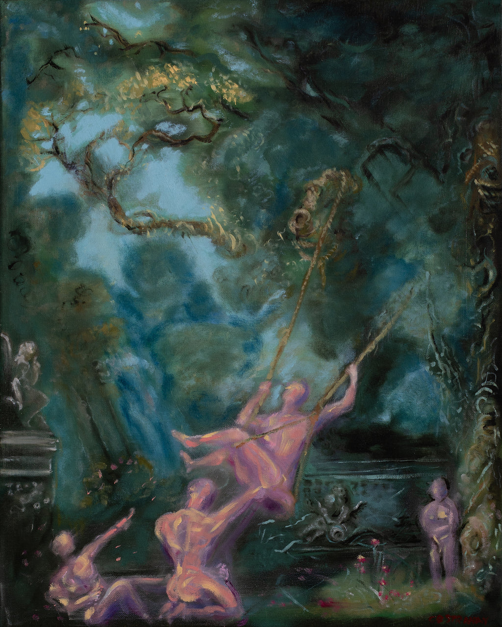 Eros Swing Framed Fine Art Print