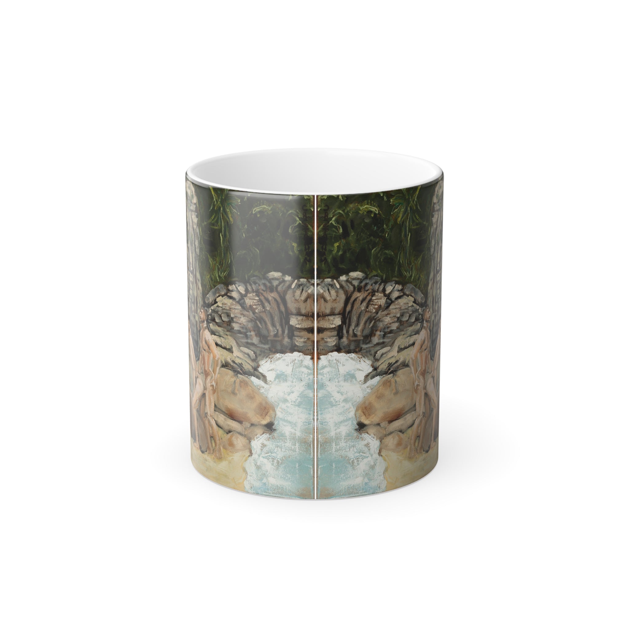 Eros Beach In Hot Water changing mug, 11oz