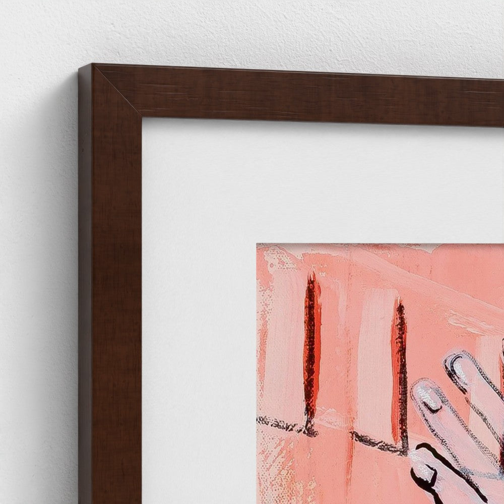 prodigi-media-sync:v1:Les Demoiselles d’Vogue:classic-framed-mat/brown/closeup