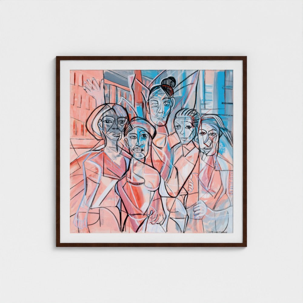 prodigi-media-sync:v1:Les Demoiselles d’Vogue:classic-framed-mat/brown/headon