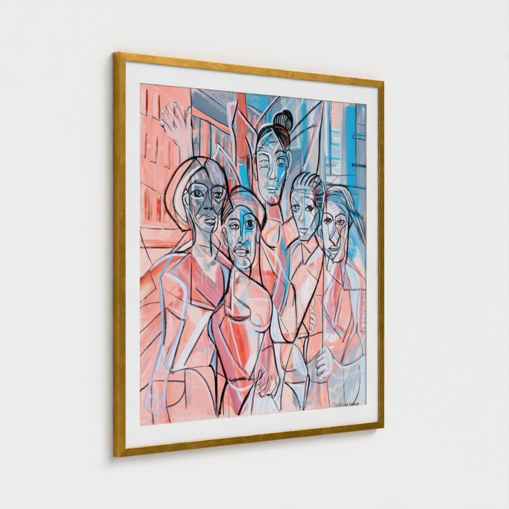 prodigi-media-sync:v1:Les Demoiselles d’Vogue:classic-framed-mat/gold/angled