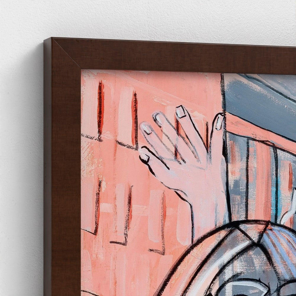 prodigi-media-sync:v1:Les Demoiselles d’Vogue:classic-framed/brown/closeup