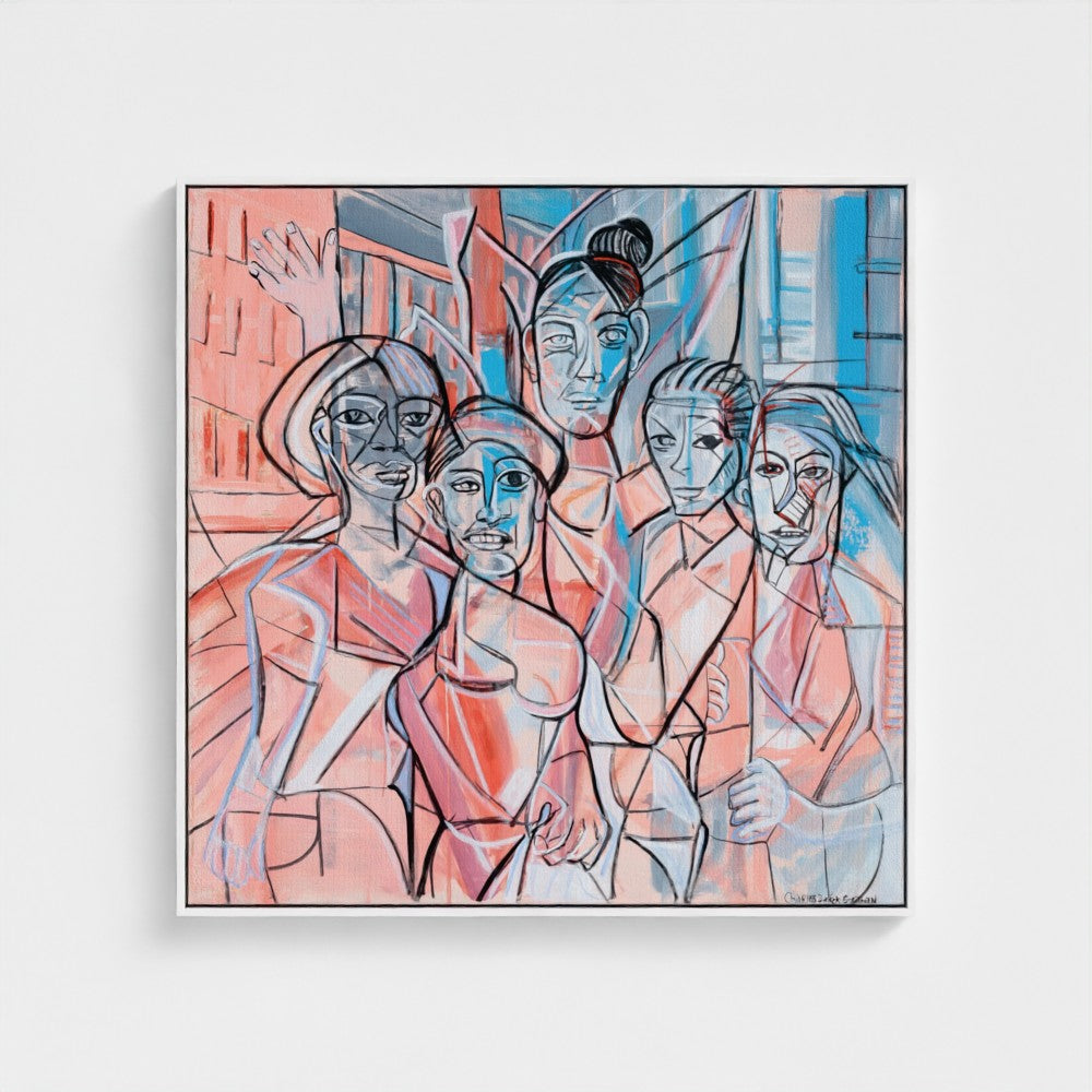 prodigi-media-sync:v1:Les Demoiselles d’Vogue:framed-canvas/white/headon