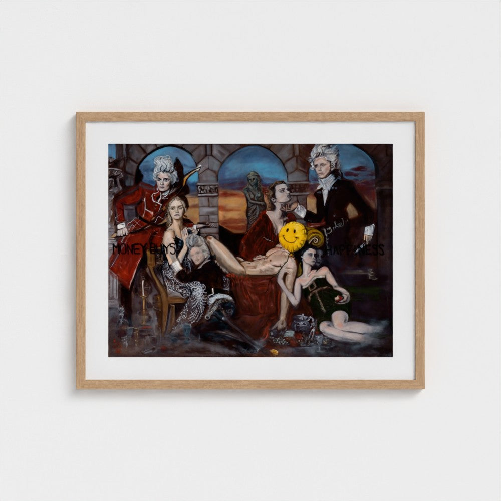 prodigi-media-sync:v1:Money Buys Happiness:classic-framed-mat/natural/headon