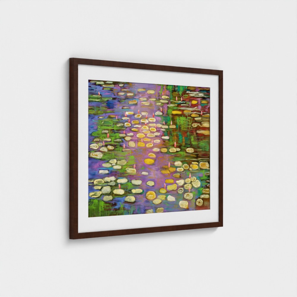 prodigi-media-sync:v1:Water Lilies 3:classic-framed-mat/brown/angled