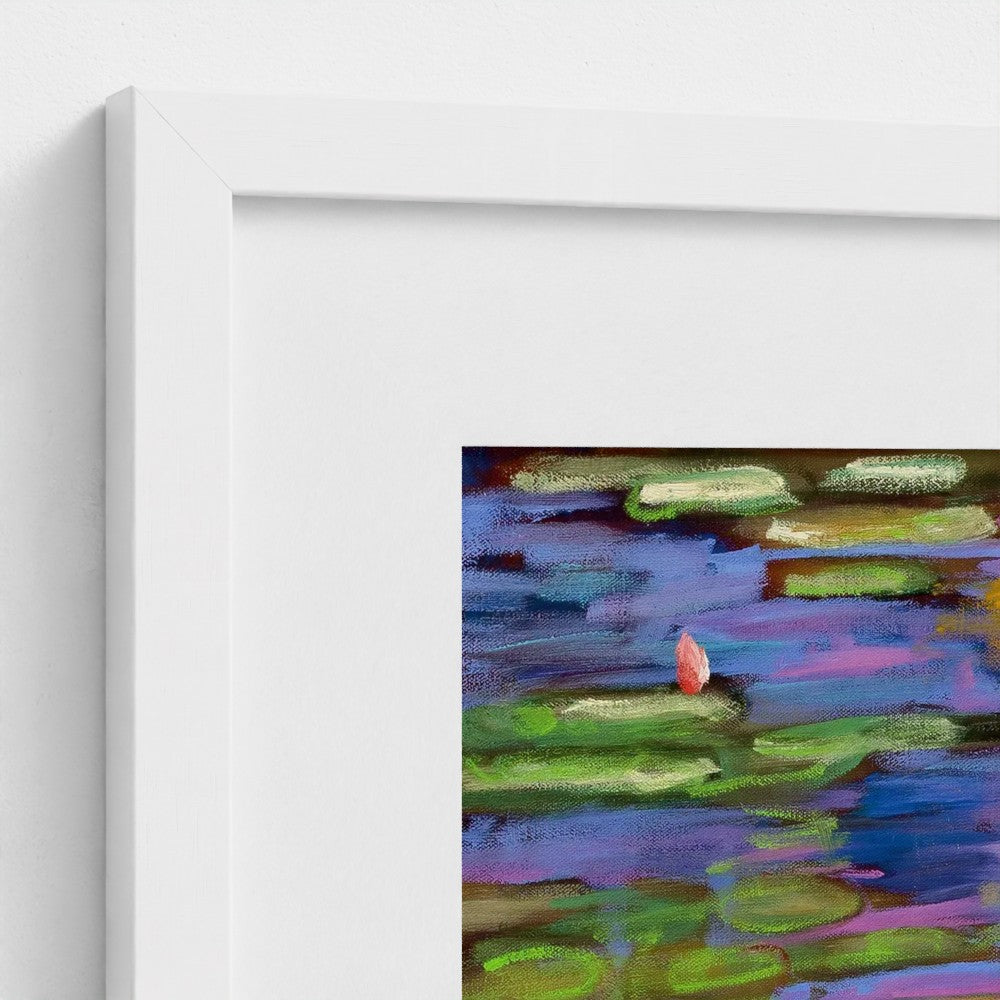 prodigi-media-sync:v1:Water Lilies 3:classic-framed-mat/white/closeup