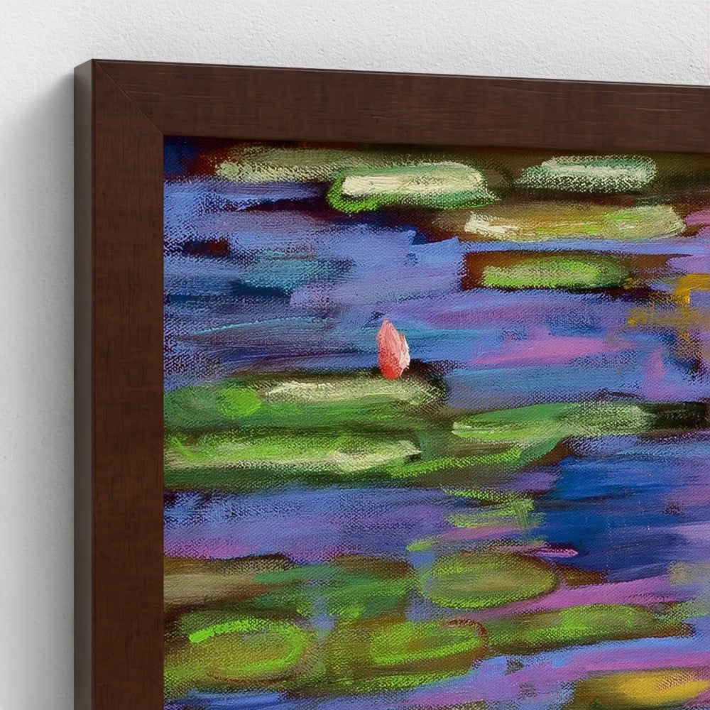 prodigi-media-sync:v1:Water Lilies 3:classic-framed/brown/closeup