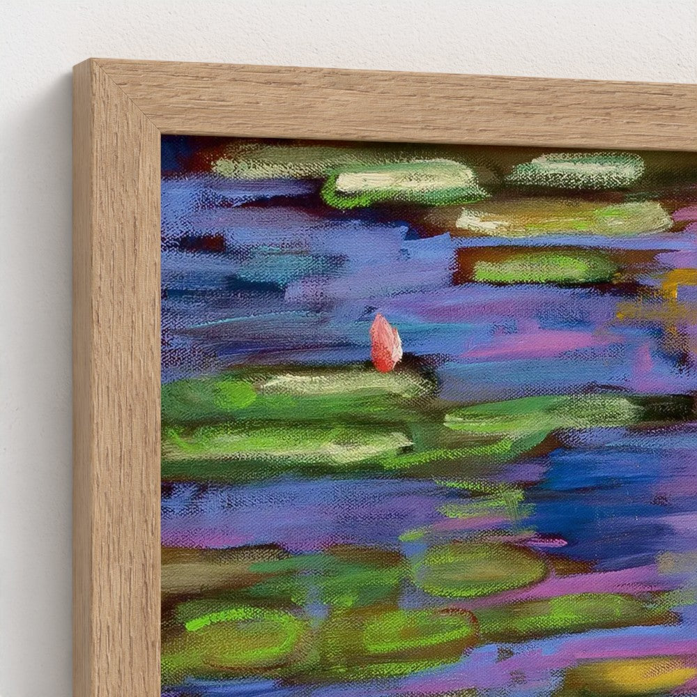 prodigi-media-sync:v1:Water Lilies 3:classic-framed/natural/closeup