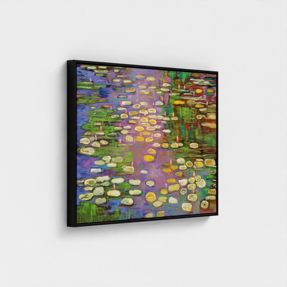 prodigi-media-sync:v1:Water Lilies 3:framed-canvas/black/angled