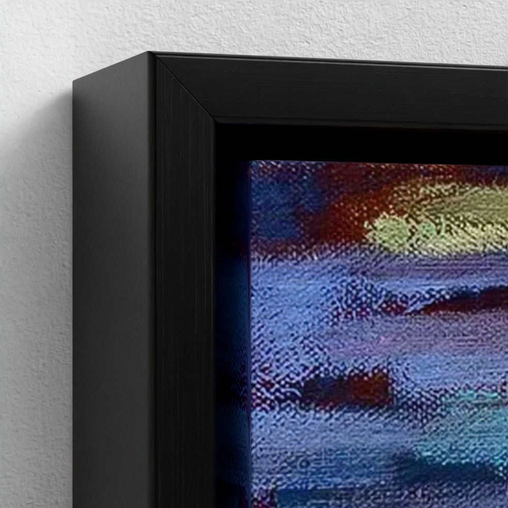 prodigi-media-sync:v1:Water Lilies 3:framed-canvas/black/closeup